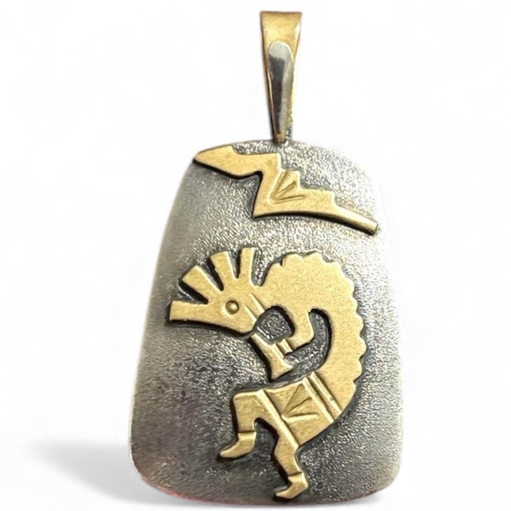 C Vintage Kokopelli Sterling Pendant